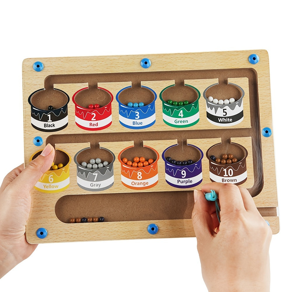 Wooden Magnet Board Puzzles Toddler Activities Counting Matching Games