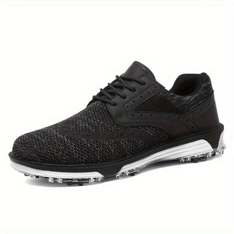 Men's Detachable 9 Spikes Golf Shoes Lace Up Sneakers