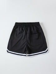 Boys Gym Workout Number Print Shorts Quick Dry Lightweight Athletic
