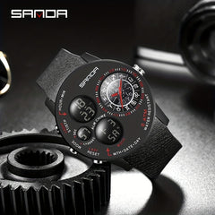 SANDA Large Dial Boy's Watch Waterproof Sports Watch