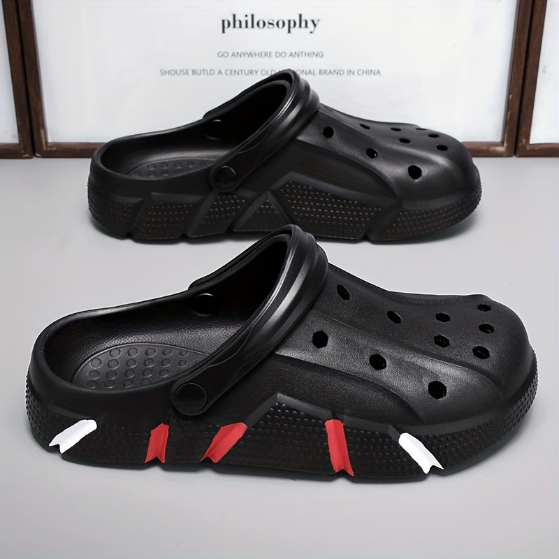 Men's Comfortable Platform Clogs Hollow Out Non Slip Garden Shoes
