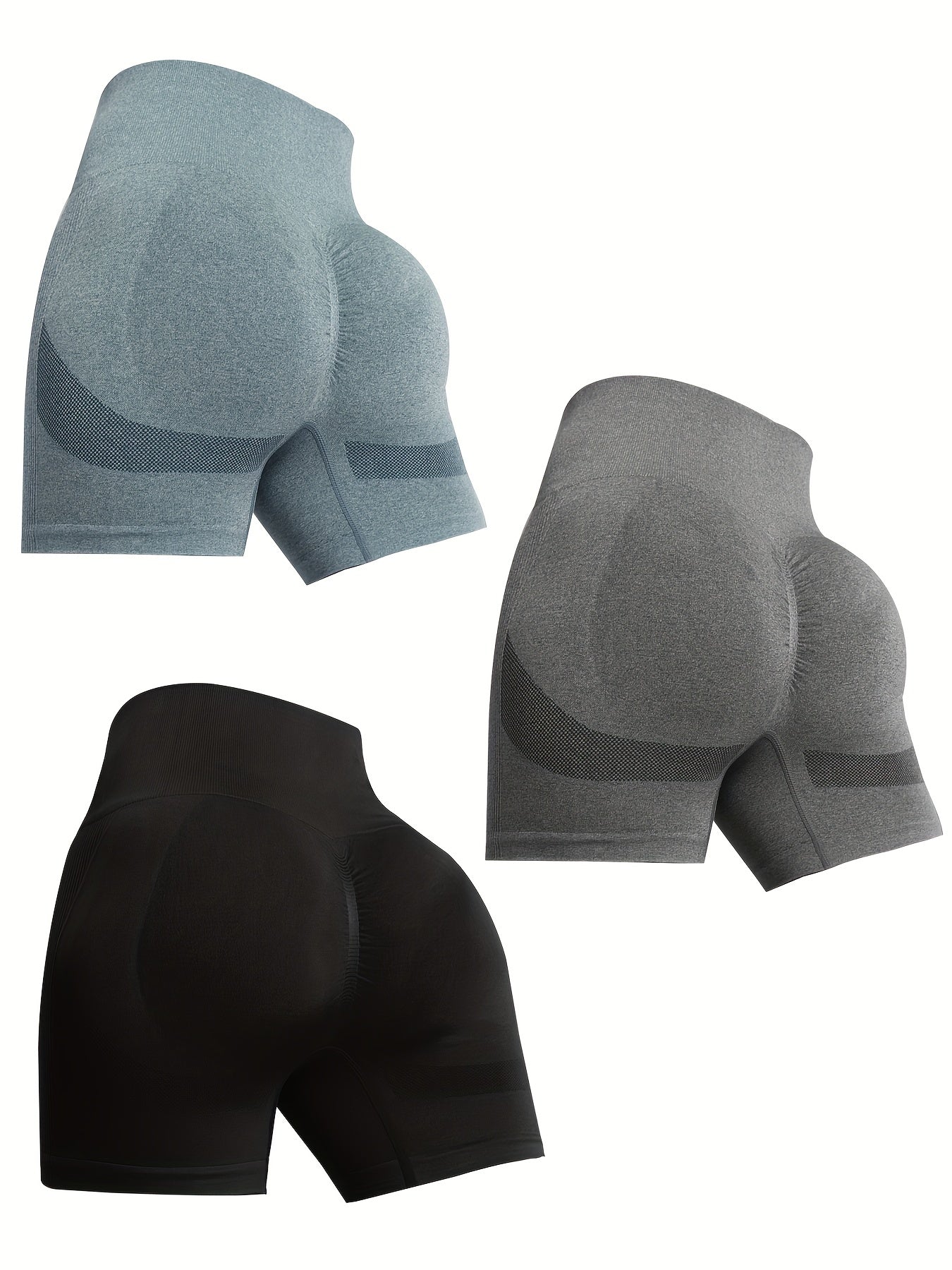 3 Pack Biker Shorts High Waist Sporty Leggings