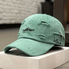 Vintage Ripped Baseball Cap Distressed Dad Hats Unisex Hip Hop Sun Hats