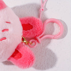 Macaron Blush Rabbit Keychain Pendant Plush Toy For Girls