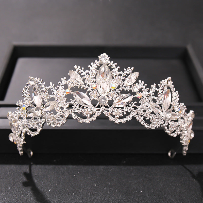 Colorful Rhinestone Crown Headband Tiara Wedding Hair
