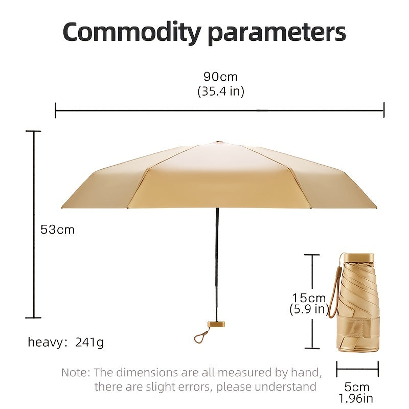 Men's Casual Folding Sun Umbrella with UV Protection