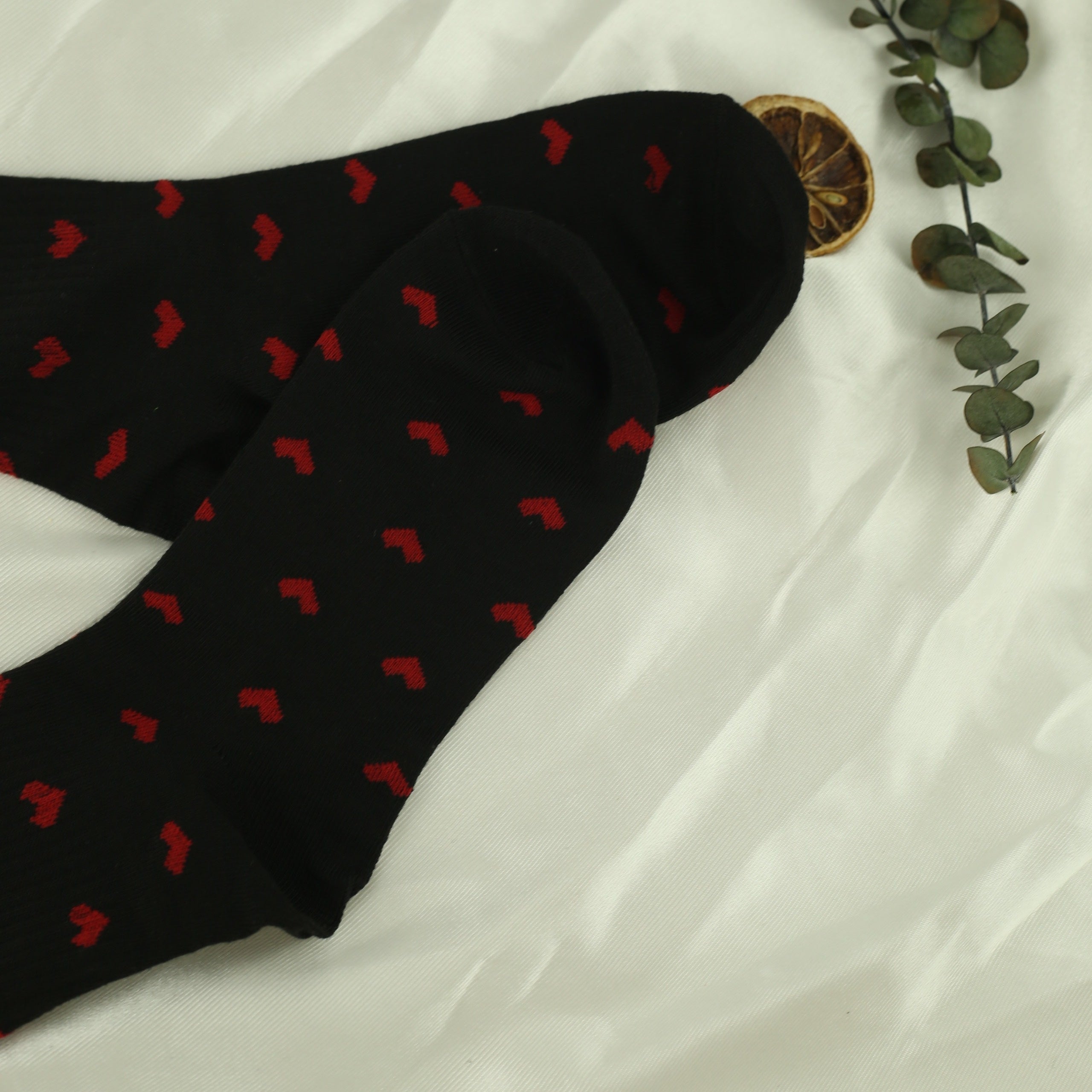 Heart Print Socks Mid Tube Women's Stockings