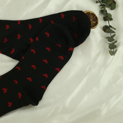 Heart Print Socks Mid Tube Women's Stockings