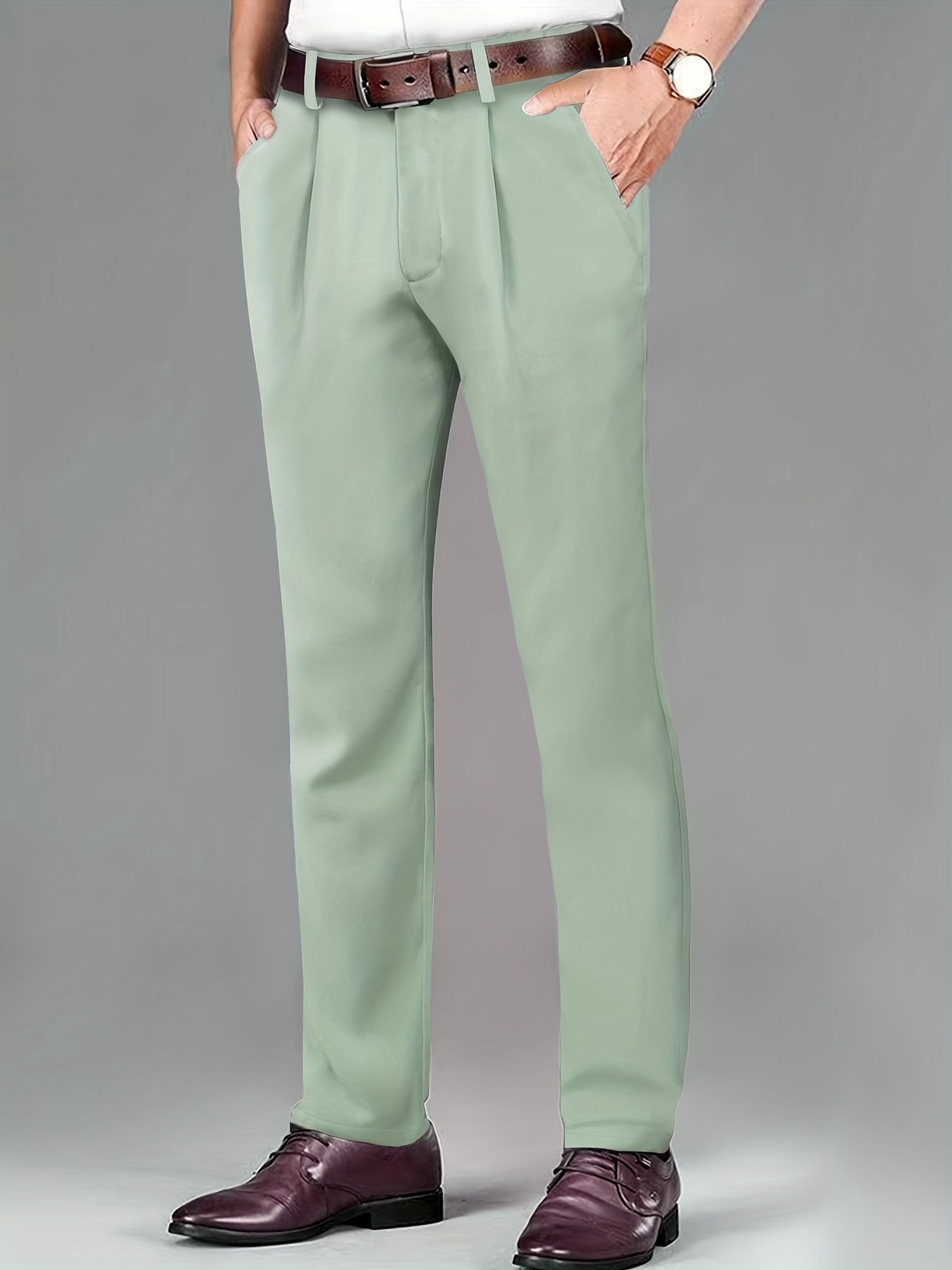 Men's Formal Solid Dress Pants - All Seasons Business