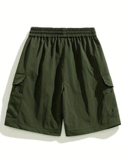 Men's Drawstring Cargo Shorts with Pockets