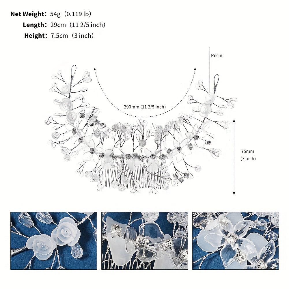Crystal Headband with Comb Bridal Hair Accessories