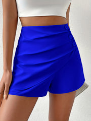 High Waist Button Detail Shorts for Women
