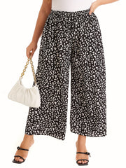 Dalmatian Print Wide Leg Pants
