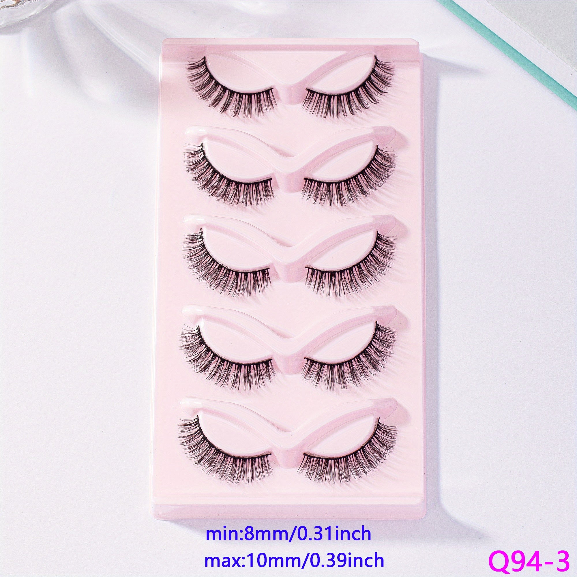 5 Pairs Natural Faux Mink Hair False Eyelashes 3D Lashes Extensions