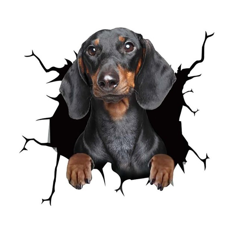French Bulldog Car Sticker Rear Window Puppy 3D Simulation Vinyl Decal