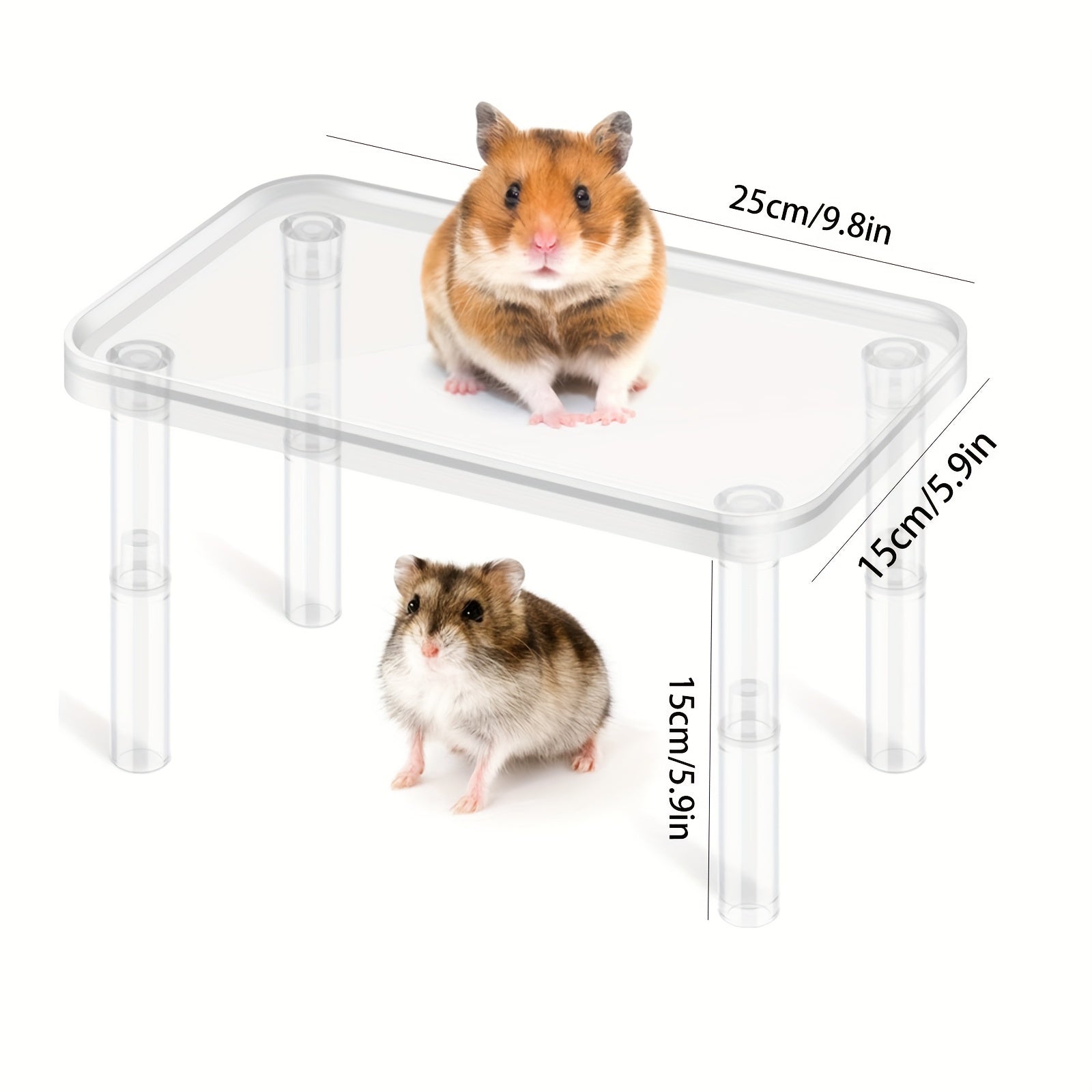 Transparent Hamster Platform Play Stand for Small Pets