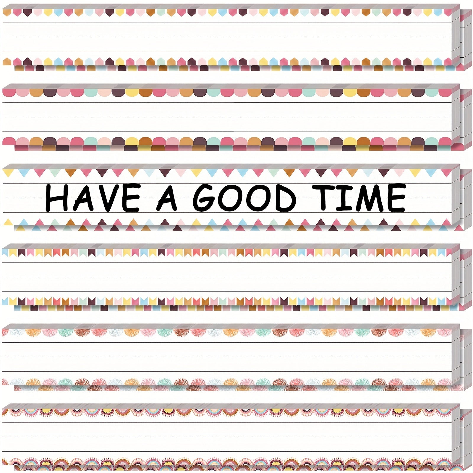 300 Sheets Sentence Strips for Teacher Ruled Adhesive Word Strips Multicolor