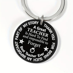 Teacher's Keychain For Men - Great Teacher Acrylic Keychain Gift