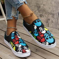 Colorful Skeleton Pattern Walking Shoes for Women