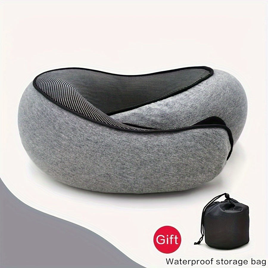 Memory Foam Travel Pillow Comfortable & Breathable Cover Machine Washable