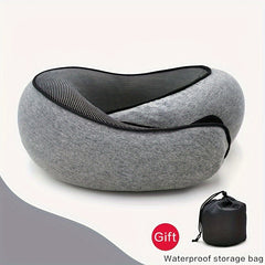 Memory Foam Travel Pillow Comfortable & Breathable Cover Machine Washable
