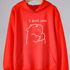 Print Bear Graphic Hoodie Girls Comfy Sweatshirt Spring Fall Christmas Gift