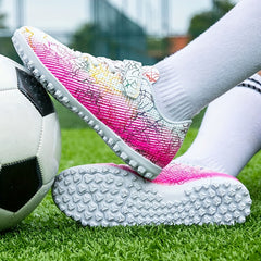 Adult Turf Football Boots Hook Loop Fastener Outdoor Anti-skid Soccer Cleats