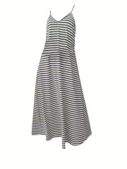 Striped Cami Maxi Sundress Loose Casual Dress for Summer