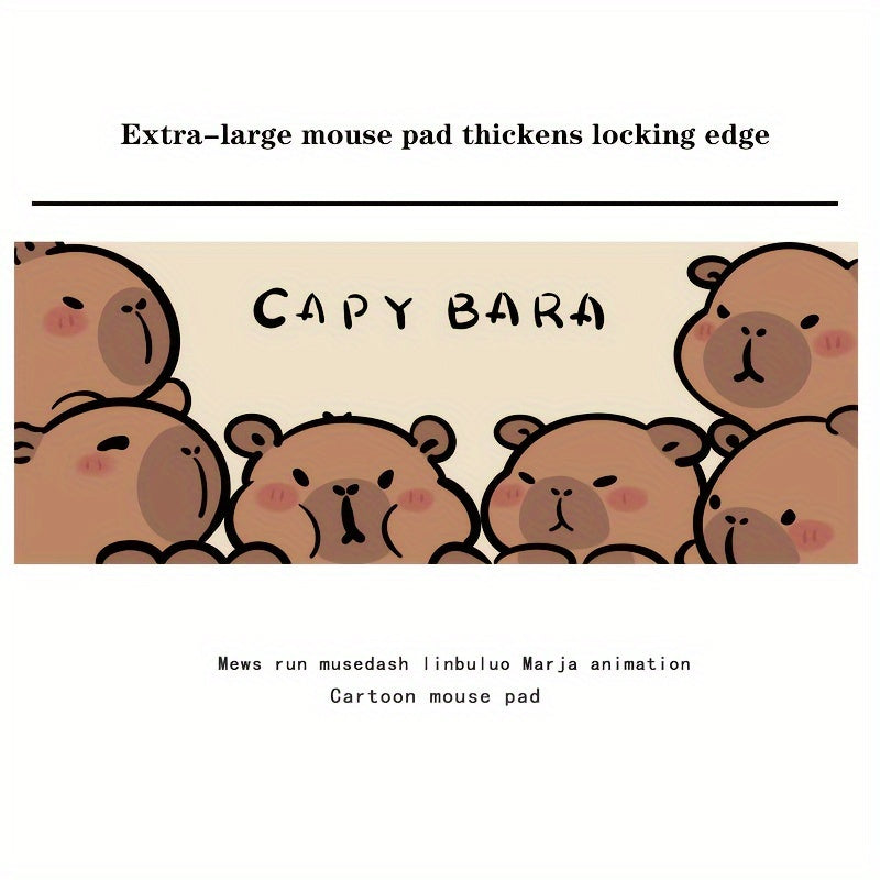 80x30cm Capybara Mouse Pad - Oversized Desk Pad