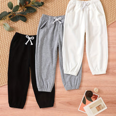 3pcs Boys Active Sweatpants Quick Drying Jogger Sports Pants Kids Clothes