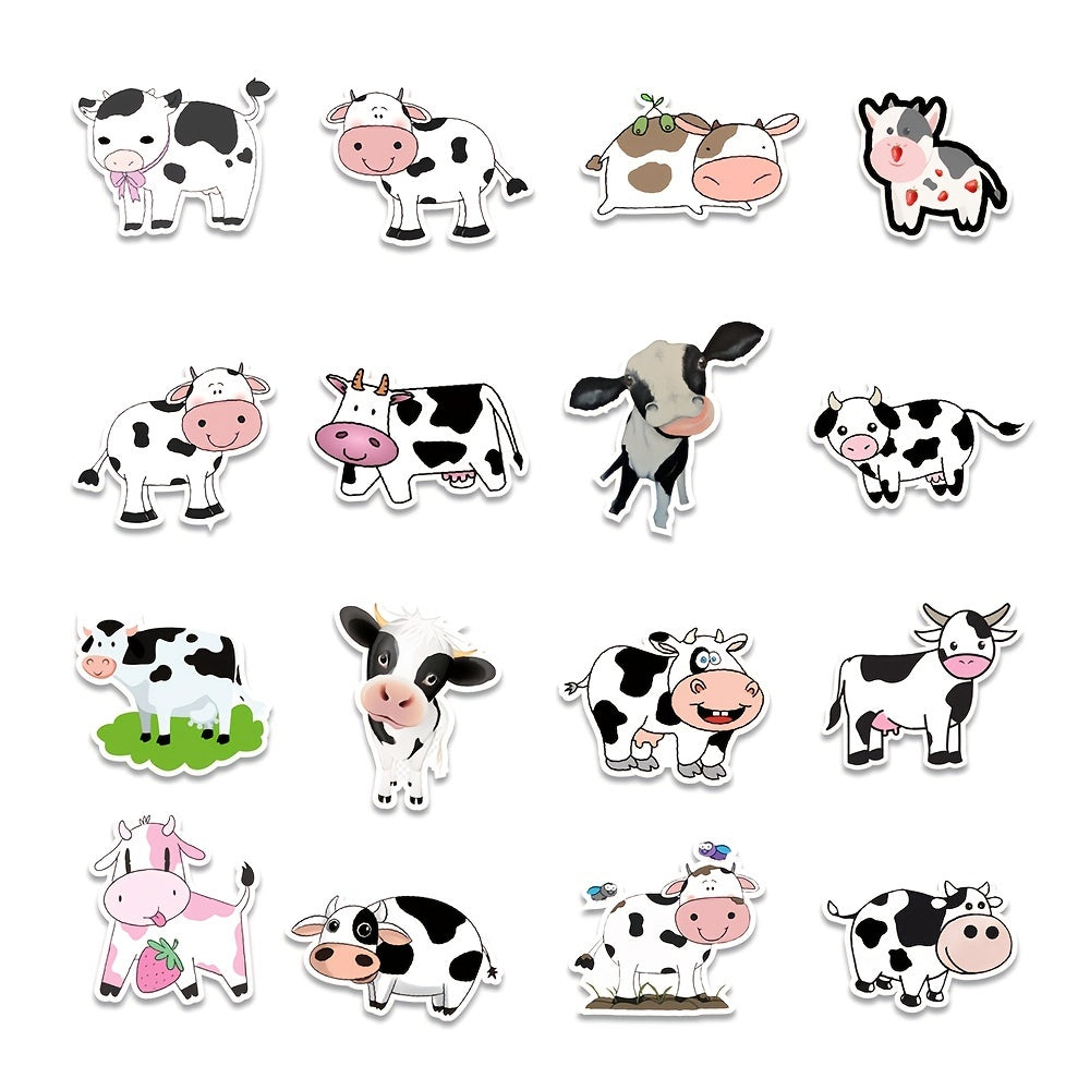 50pcs Cow Doodle Stickers for Luggage Helmet Laptop Skateboard DIY Waterproof