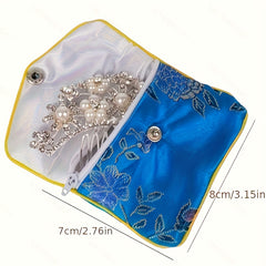 12pcs Jewelry Silk Purse Pouch Gift Bags Random Colors