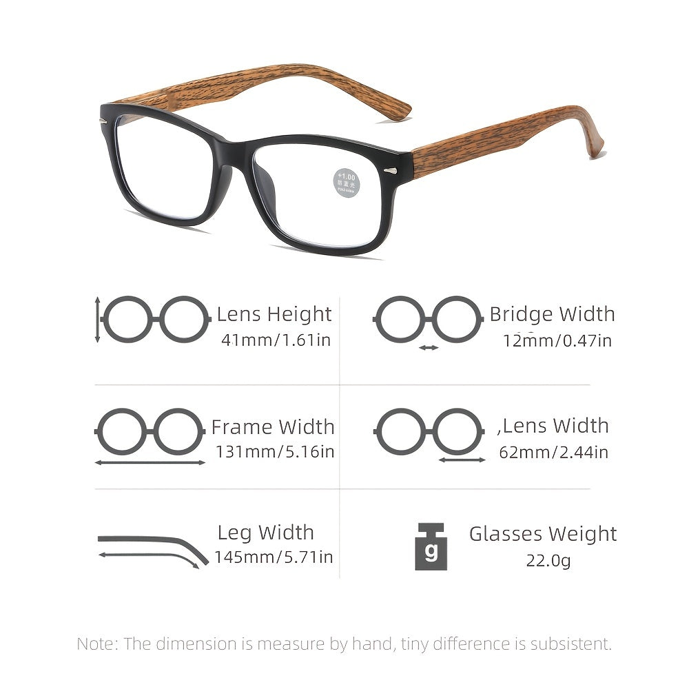 Retro Plastic Square Anti Glare Light Glasses Frame