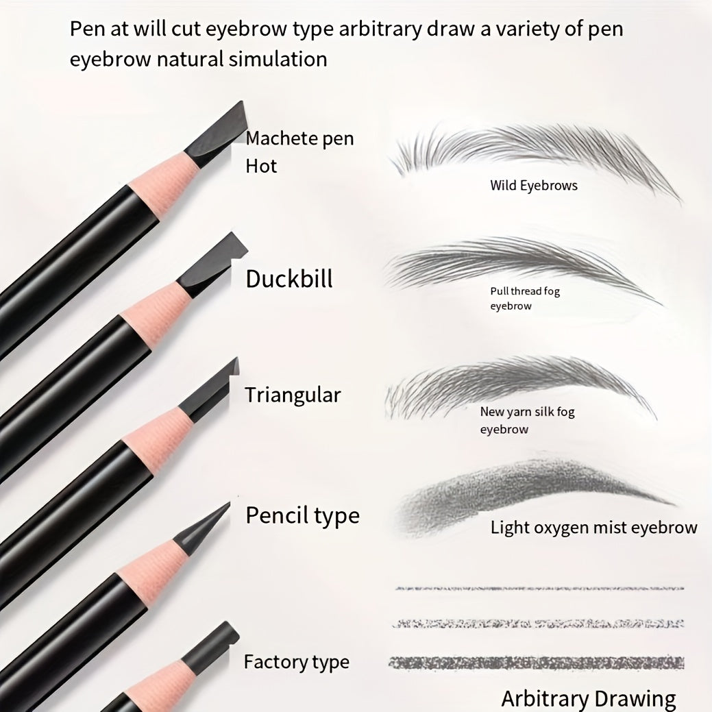 Waterproof Drawstring Eyebrow Pencil - Colorfast Sweat-Proof Makeup Tool