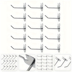 10pcs Pegboard Hook Rack Wall Mounted Hanging Hook Universal Garage Tool Storage