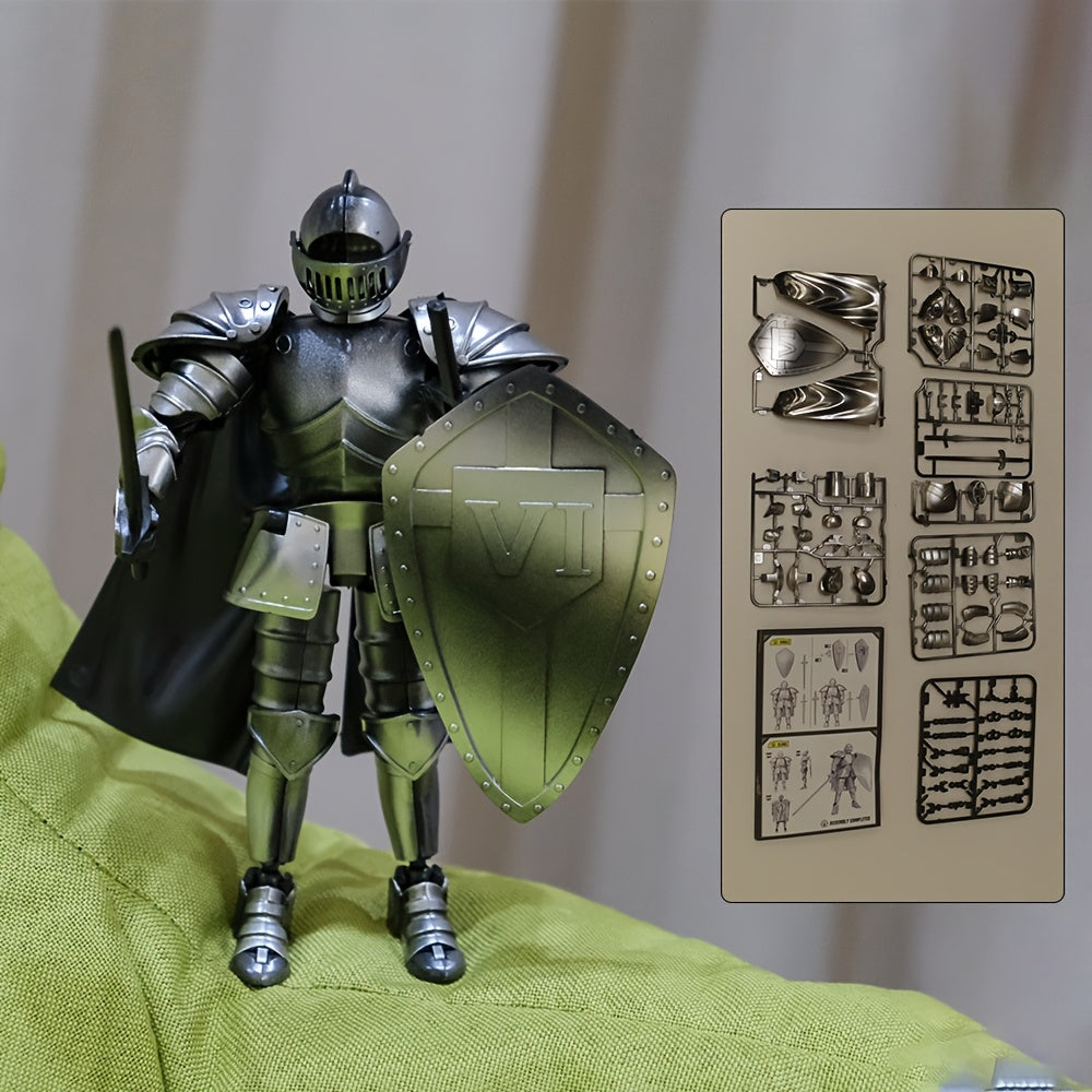 Movable Medieval Knight Figure w/ Weapon Accessories Shield & Helmet 4 Colors