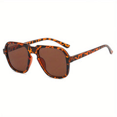 Retro Tortoiseshell Square Sunglasses UV400 Sun Shades