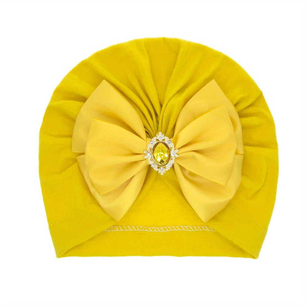 Rhinestone Baby Hat with Big Bow