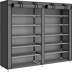 Large Capacity Shoe Rack With Dust Proof Curtain