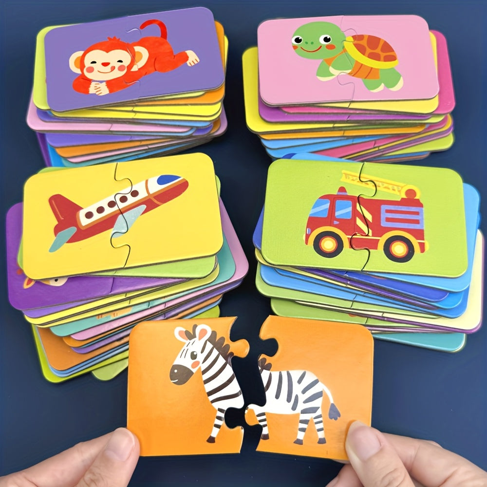 Educational Jigsaw Puzzles 16-48pcs Animals Daily Life Vehicles Fruits&Vegetable