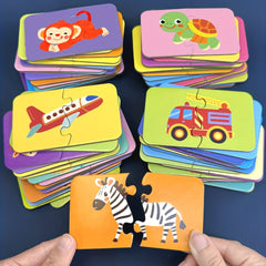 Educational Jigsaw Puzzles 16-48pcs Animals Daily Life Vehicles Fruits&Vegetable