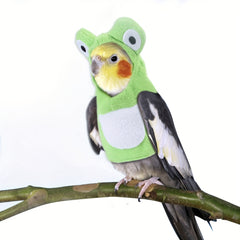 Funny Frog Pet Costume for Birds Creative Cosplay Outfit