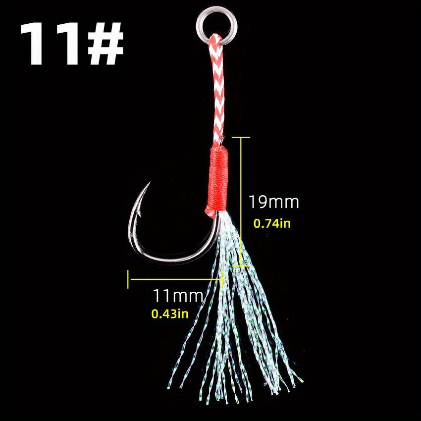 20pcs Fishing Assist Jigs Hooks Kit Slow & Fast Jigging Lure Hooks 9-15