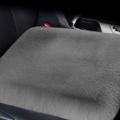 Grey Car Seat Cushion Winter Plush Short Hair Non-slip Cushion