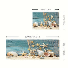 Seaside Beach Kitchen Floor Mat Hand Washable Carpet for Home Decor