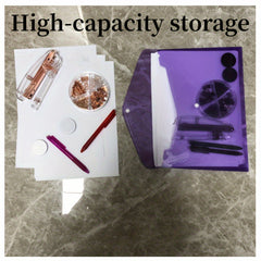 14-Pack Plastic Envelope Bags with Snap Button Clear Document Folders