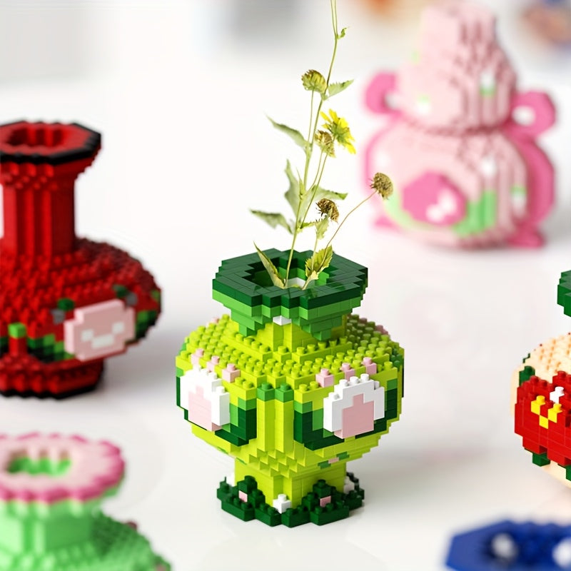 Stacked Building Block Vase Shaped Puzzle Toy