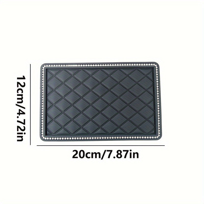 1pc Car Rhinestone Non-slip Mat Phone Keychain DIY Decoration
