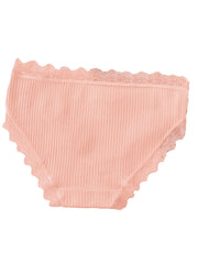 4pcs Girls Lace Trim Elastic Waist Briefs for Girls 12-15 Years