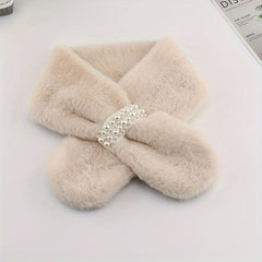 Faux Fur Warm Scarf Plush Winter Scarf Soft Warm Coldproof Windproof
